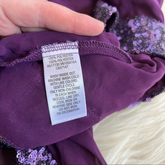 Plum color sheer top - Picture 5 of 7